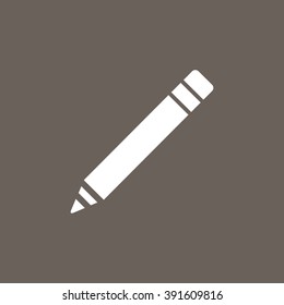 Pencil & Write Icon on Dark Gray Color. Eps-10.