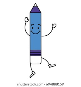 pencil write kawaii character