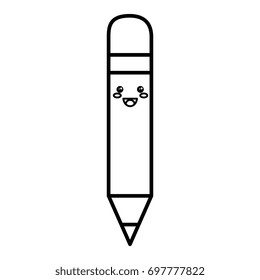 pencil write kawaii character