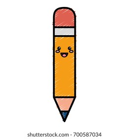 Pencil Write Kawaii Character Stock Vector (Royalty Free) 700587034 ...