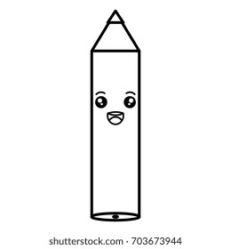 pencil write kawaii character