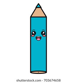 pencil write kawaii character