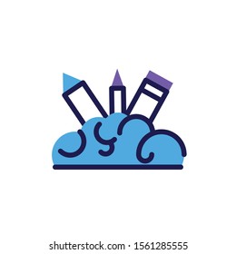 pencil to write on white background vector illustration design vector illustration design