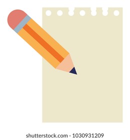 pencil write in paper