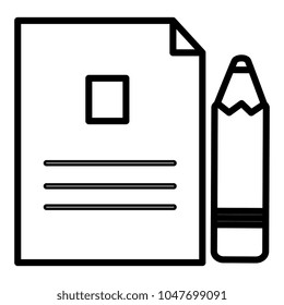 pencil write with paper documents
