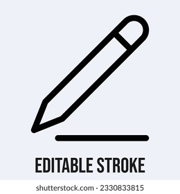 Pencil Write Text  Icon Symbol. Pencil Icon Vector Illustration.