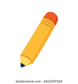 Pencil write tool icon on yellow background.