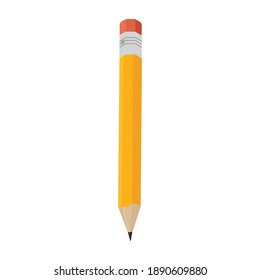 Pencil write vector icon. Isolated on white background. Isometric view