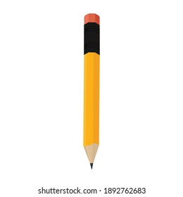 Pencil write vector icon. Isolated on white background. Isometric view