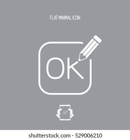 A Pencil writes "ok"