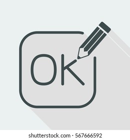 A Pencil writes "ok"