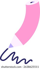 pencil writing in bright neon colors