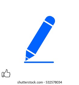 pencil, writing, icon, vector illustration EPS 10