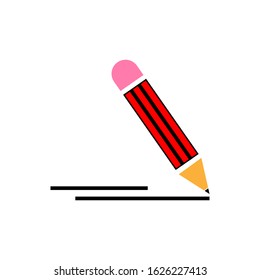 pencil writing icon with a white background