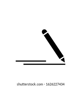 pencil writing icon with a white background