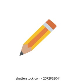 Pencil writing message icon in color icon, isolated on white background 