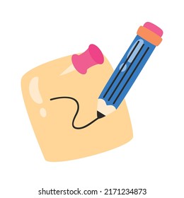 pencil writing in note icon