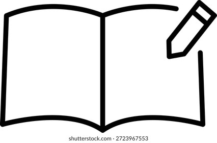 Pencil writing on an open notebook