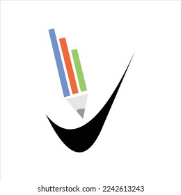 pencil for writing vector logo design