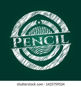 Pencil written on a chalkboard. Vector Illustration. Detailed.