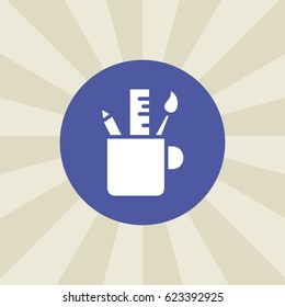 pencil-case icon. sign design. background