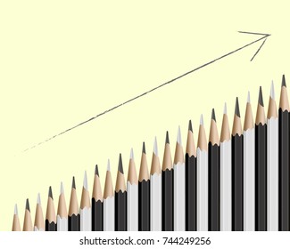 Pencils background. Isolated vector pencils. Colour pencils illustration. Pencils on white.