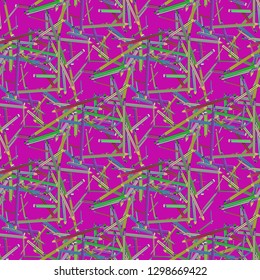 Pencils background - stationery seamless pattern.