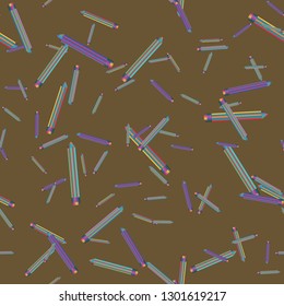 Pencils background - stationery seamless pattern.