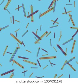 Pencils background - stationery seamless pattern.