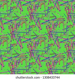 Pencils background - stationery seamless pattern.