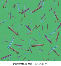 Pencils background - stationery seamless pattern.