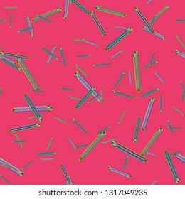 Pencils background - stationery seamless pattern.