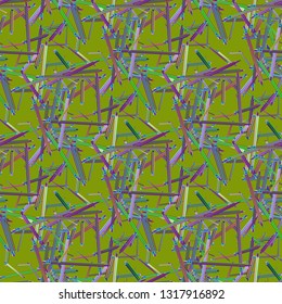 Pencils background - stationery seamless pattern.