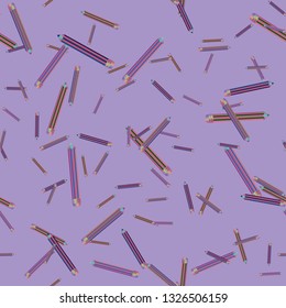 Pencils background - stationery seamless pattern.