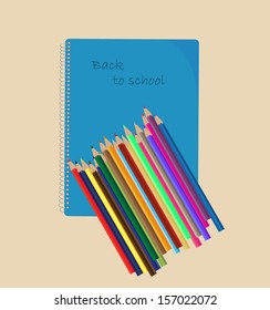 Pencils and booklet