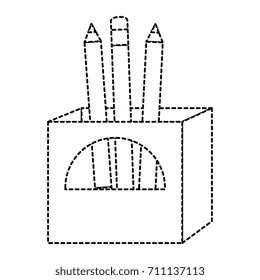 pencils box packing icon