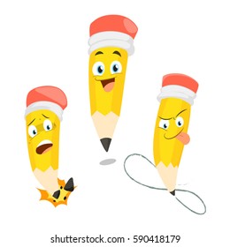 pencils cartoon set 1