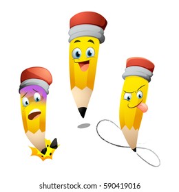 pencils cartoon set 2