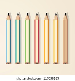 pencils color vector