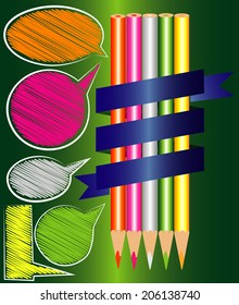Pencils Color Vector