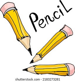 Pencils are different stages  vector