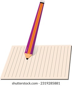pencils draw on paper vector