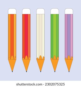 Pencils, draw, write, wood, eraser, multicolored. Desiqkn.