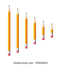 Pencils with eraser