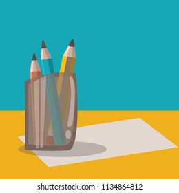 pencils graphic vector
