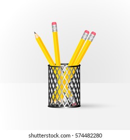  pencils in the holder.