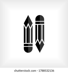 Icono de lápices. Símbolo de educación: vector.