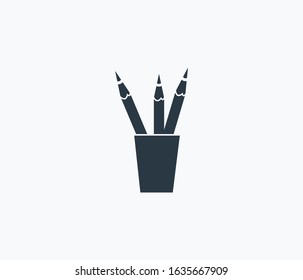 Pencils icon isolated on clean background. Pencils icon concept drawing icon in modern style. Vector illustration for your web mobile logo app UI design.