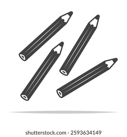 Pencils icon transparent vector isolatd