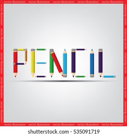 Pencils icon vector illustration EPS 10.